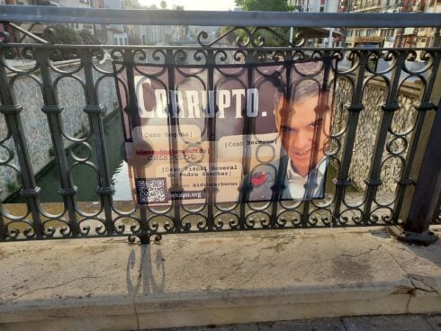 'Corrupt' Pedro Sanchez posters plastered overnight across Costa Blanca city