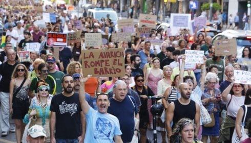People protest about high property prices caused by mass tourism in Alicante